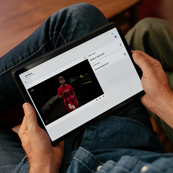 Wireless Doorbell Camera On Tablet