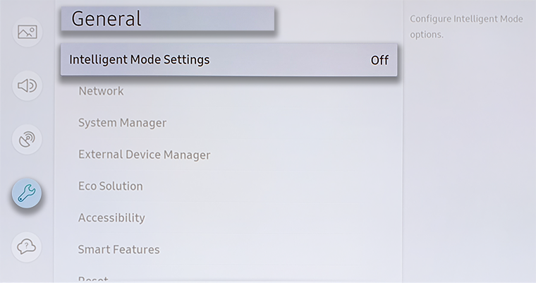 intelligent mode settings