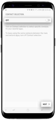 Contact selection