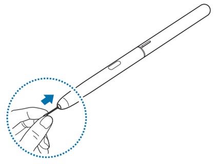 Inserting nib into S Pen