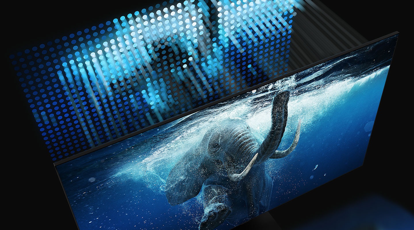 An image showing direct full array technology on Samsung QLED TVs.
