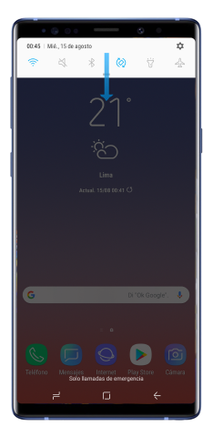 panel de notificaciones
