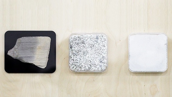 A photo of plastics containing stone flour
