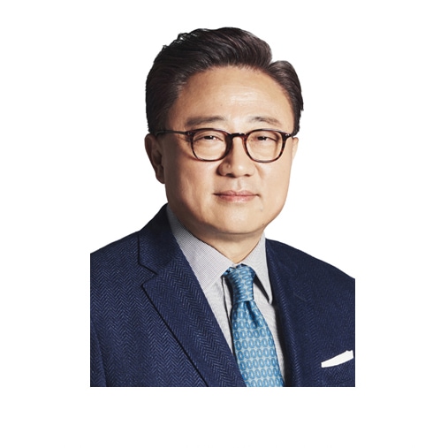 This image is a profile picture of Dong Jin Koh, CEO, Samsung Electronics.