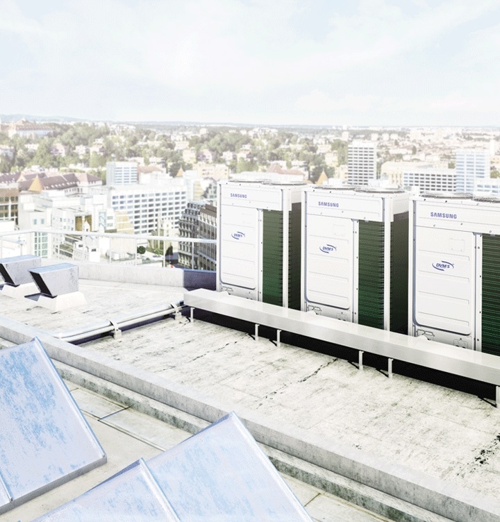 Samsung’s VRF system air conditioners offer instant temperature control, user-friendly installation and advanced functionality, along with smart power usage.
