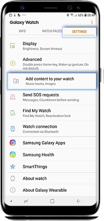 Tap Setting > Add Content