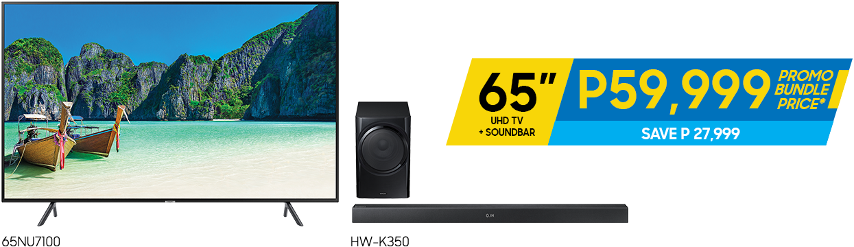 Image of 65 inches UHD TV + SOUNDBAR