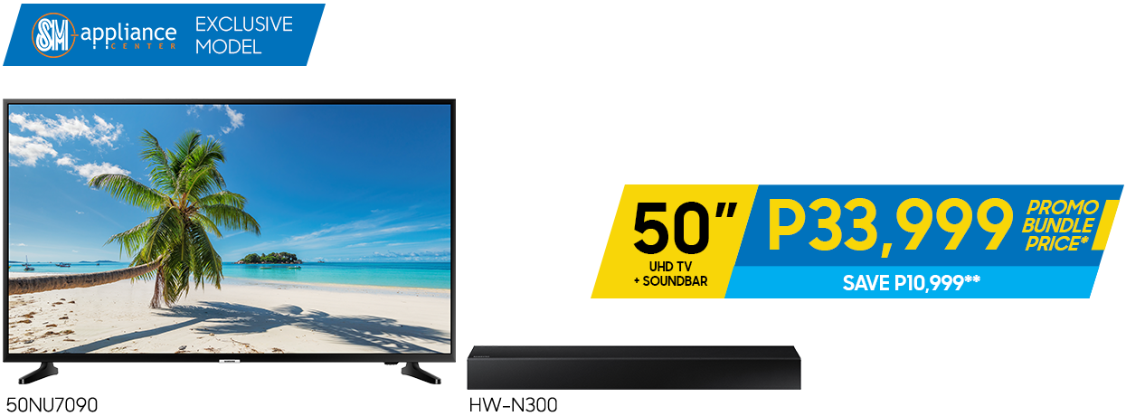 Image of 50 inches UHD TV + SOUNDBAR