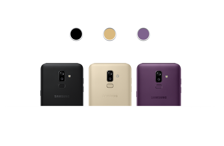 Galaxy J8 Available Colors