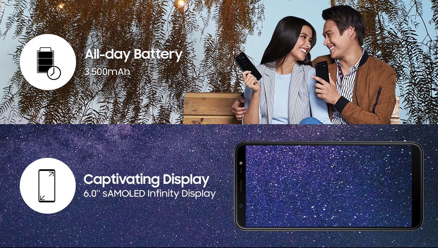 Galaxy J8 - All day battery and Captivating Display
