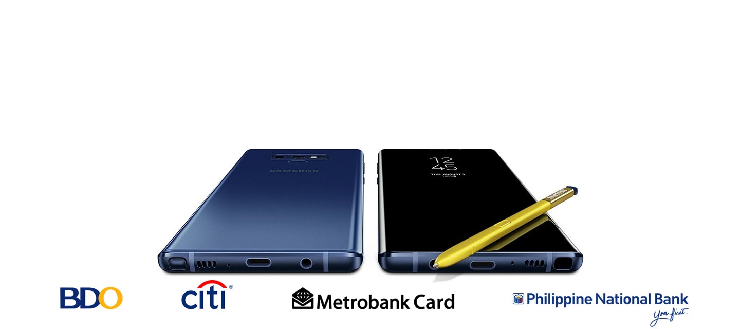 0% up to 36 months on the Galaxy Note9