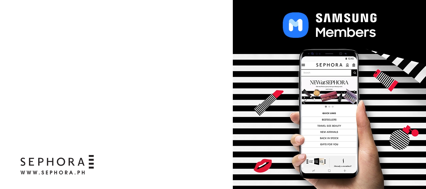 Enjoy 10% off on Sephora via the Samsung Members app!