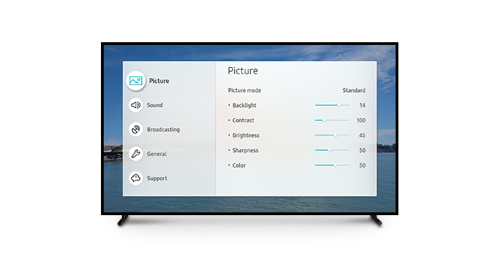 A menu screen with the Englarge feature enabled is shown.