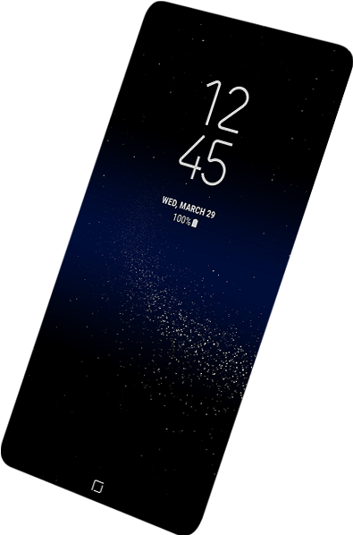 Galaxy S8 being held in hand