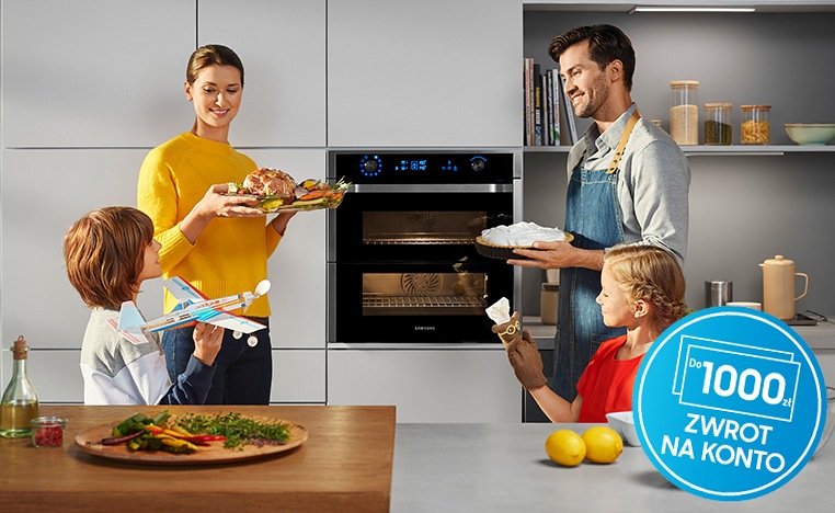 Piekarnik Samsung Dual Cook Flex w promocji w zestawie z AGD Samsung: odbierz do 1000 zł zwrotu, a za sam piekarnik Dual Cook Flex 300 zł