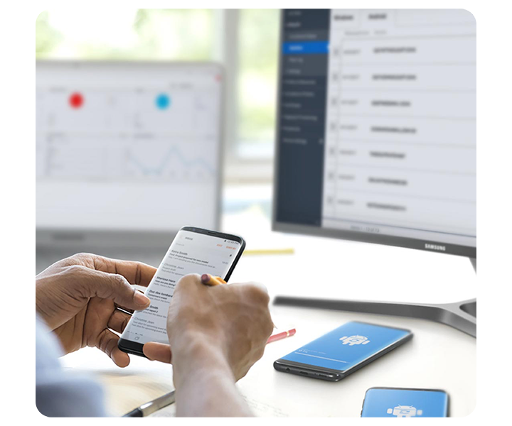 Z Samsung Knox możesz pracować bez zakóceń. Rozwiązania dla produkcji Samsung dla biznesu.