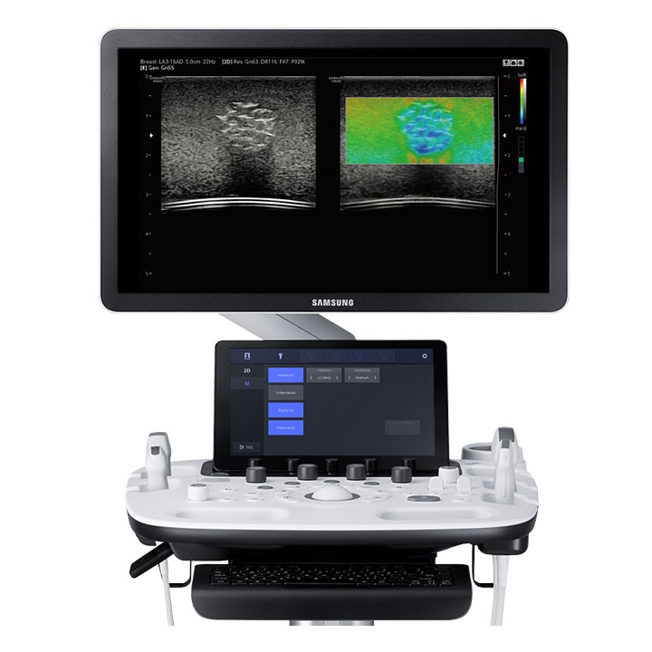Aparat USG Samsung HS40 to ultrasonograf posiadający zaawansowane możliwości wizualizacji oraz umożliwiający efektywną diagnostykę