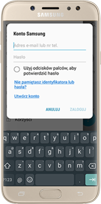 Zaloguj się do Samsung Members