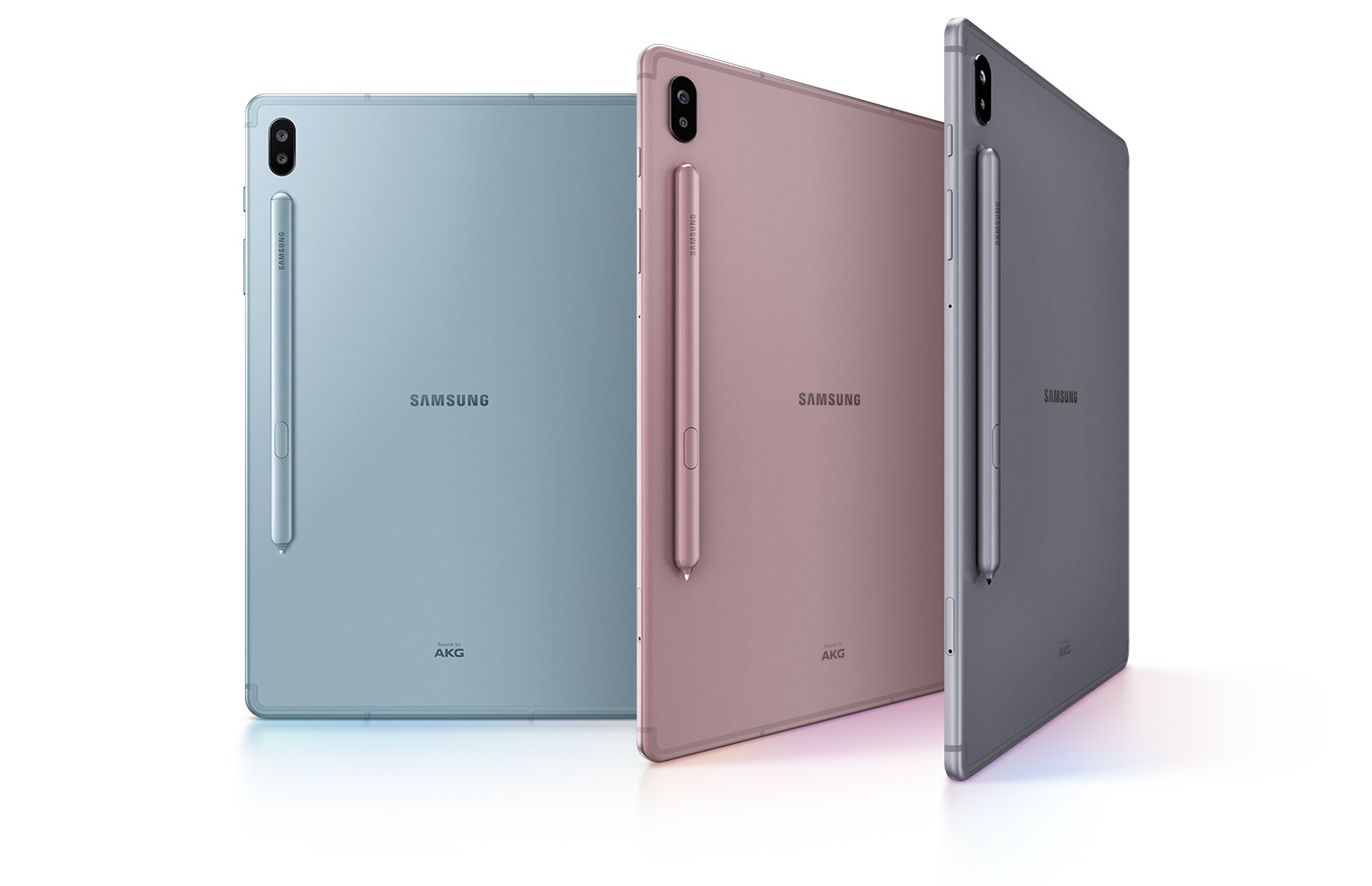 Nowy tablet Galaxy Tab S6 dostępny jest w trzech wariantach kolorystycznych - szarym, niebieskim oraz różowym - wybierz swój!