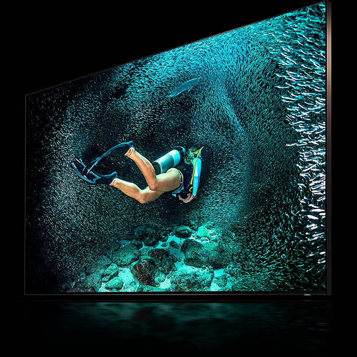 Quantum 8K w telewizorze Samsung QLED 8K odpowiada m.in. za poprawę rozdzielczości, kolorów, HDR i kontrastu