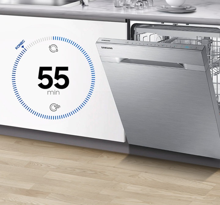 Zmywarki Samsung z programem szybkim - umyte i suche naczynia w czasie od 55 do 60 minut