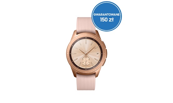 Model objęty promocją Samsung Odkup - Galaxy Watch 42 mm w kolorze Różowego Złota - Oddaj stare urządzenie i odbierz 150 zł