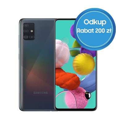 Weź udział w promocji Samsung - Odkup! Wymień stare urządzenie na nowe i odbierz rabat 300 zł na smartfon Samsung Galaxy A51!