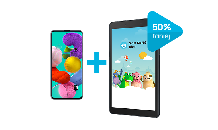 Kup smartfon Galaxy A51 wraz z tabletem Galaxy Tab A8 WiFi 50% taniej w promocji na tablety Samsung!
