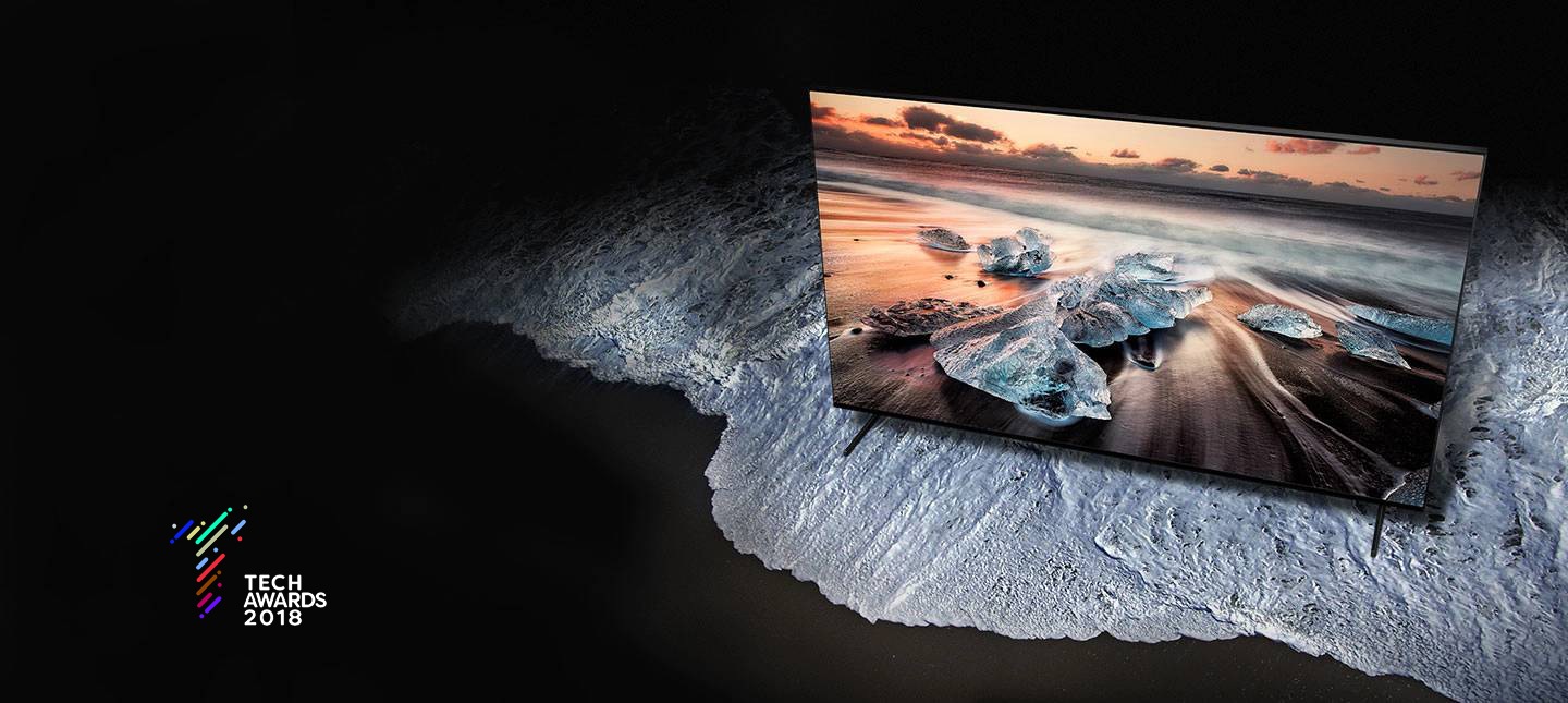 Telewizor 8K Samsung QLED - odkryj rozdzielczość 8K i technologię skalowania treści podnosząca jakość obrazu!
