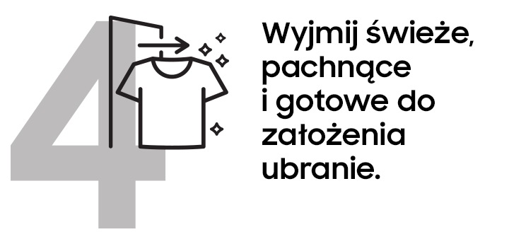 Jak skutecznie usunąć z ubrania wirusy, bakterie i alergeny? Krok 4. Wyjmij idealnie odświeżone ubrania z szafy odświeżającej Samsung AirDresser