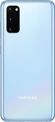 Niebieski Smartfon Galaxy S20 w kolorze Niebieskim widziany z tyłu
