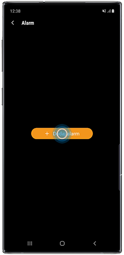 Dotknij Dodaj Alarm w Galaxy Wearables na smartfonie Galaxy