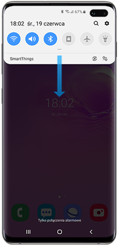 Otwórz panel powiadomień