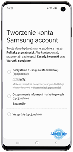 Dotknij, żeby zaakceptować warunki i regulamin