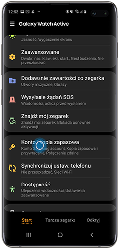 Wybierz Kopia zapasowa i konta