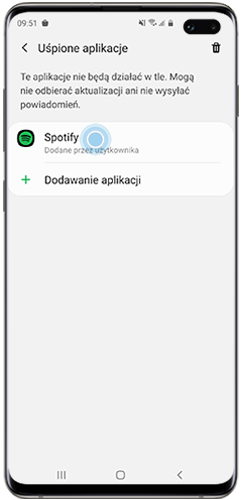Odnajdź „Aplikacje uśpione” w „Ustawienia”