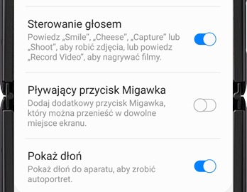 zrzut ekranu przedstawiający różne metody fotografowania