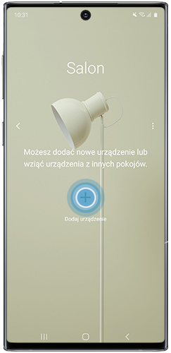 Dotknij Dodaj urządzenie w aplikacji SmartThings