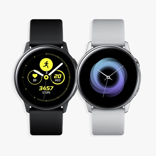 Vista frontal de dois Galaxy Active