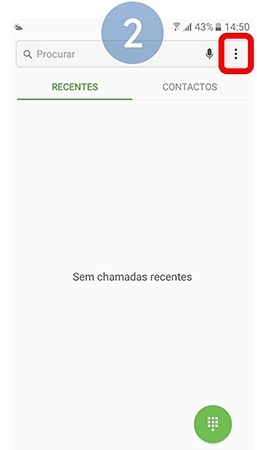 Toque no ícone superior direito