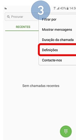 Selecione Definições