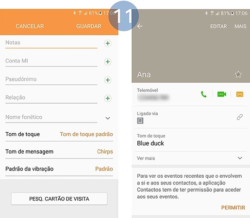 Por último, toque em Guardar
