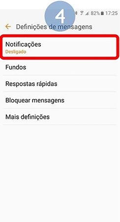 Selecione Notificações