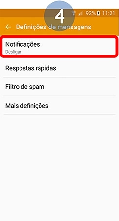 Selecione Notificações