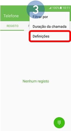 Selecione Definições