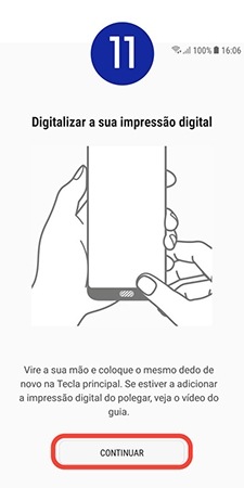 Toque em Continuar