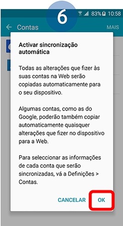 Pressione ok na notificação