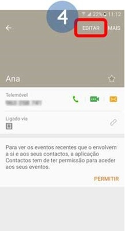 Toque em Editar