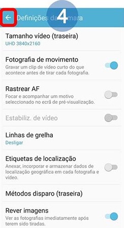 Retroceda para a câmara
