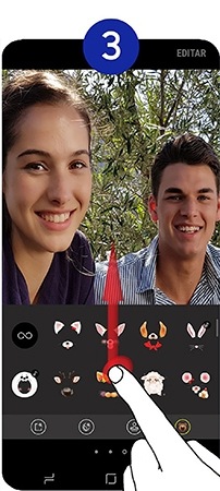Percorra para visualizar as máscaras disponíveis